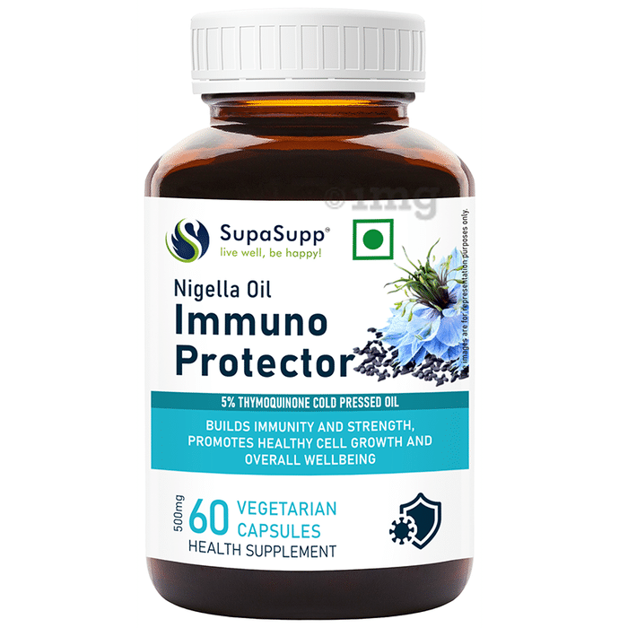 Sri Sri Tattva SupaSupp Nigella Oil Vegetarian Capsule Immuno Protector, Builds Immunity & Strength