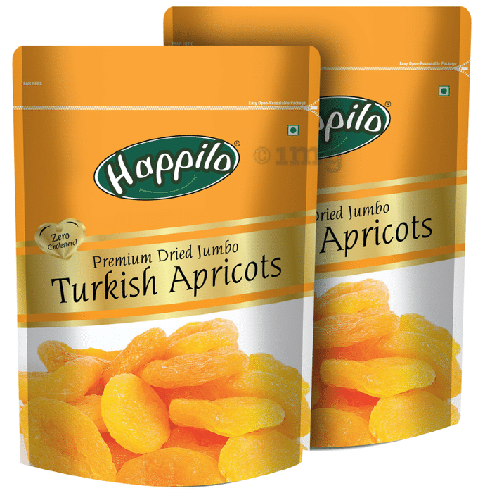 Happilo Premium Dried Jumbo Turkish Apricots (200gm Each)
