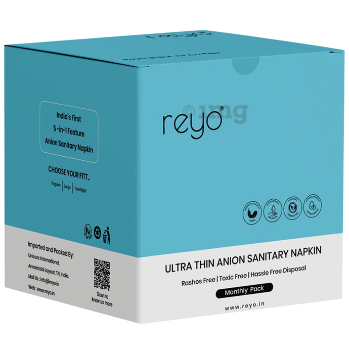 Reyo Ultra Thin Anion Sanitary Napkin Monthly Pack Regular