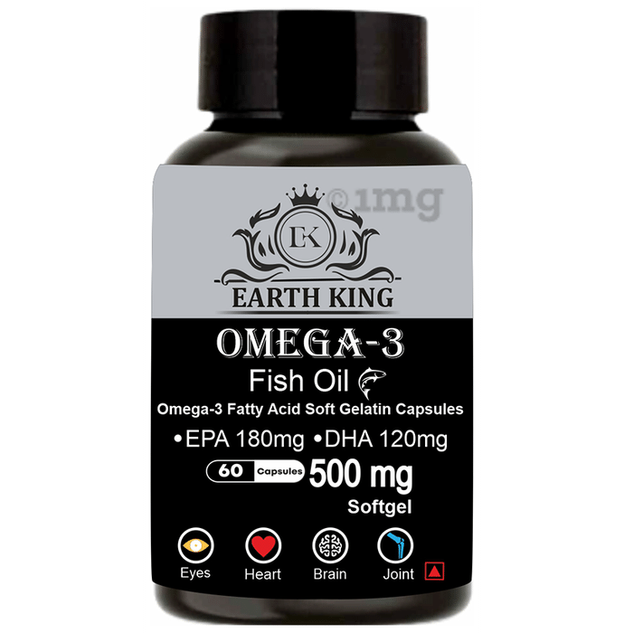 Earth King Omega 3 Fish Oil 500mg Softgel Capsule