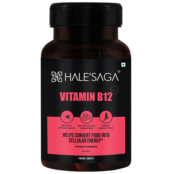 Halesaga Vitamin B12 (Methycobalamin) 1000mcg for Energy, Nervous System & RBC Formation | Capsule
