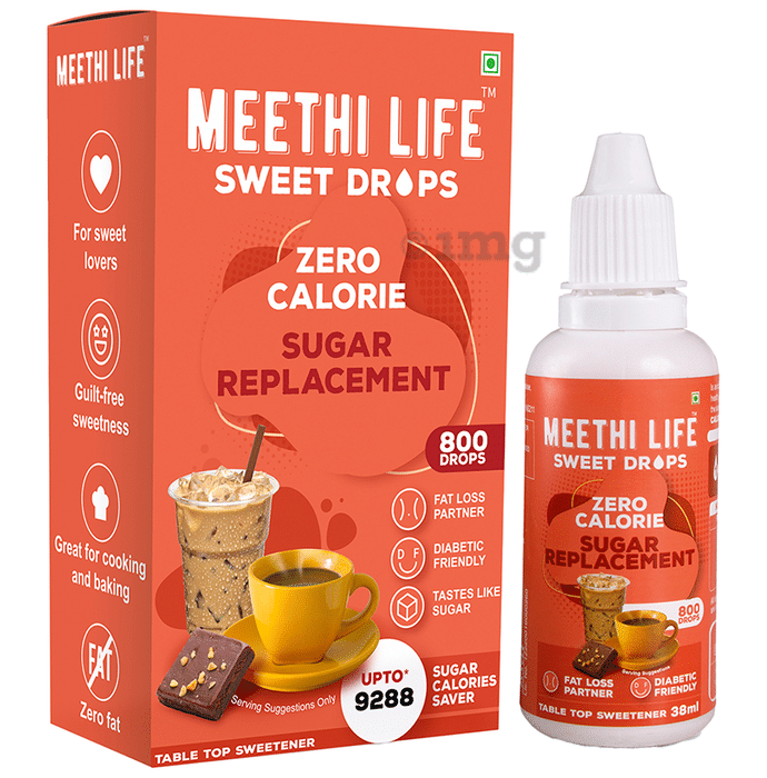 Meethi Life Sweet Drops Zero Calorie Sugar Replacement