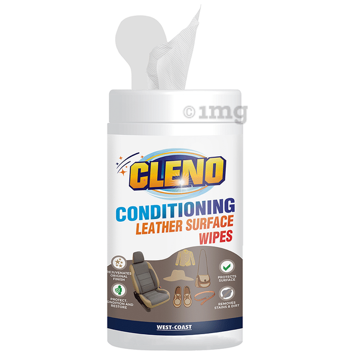 Cleno Conditioning Leather Surface Wipes (50 Each) Jar