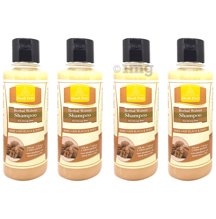 Khadi Pure Herbal Walnut Shampoo (210ml Each)