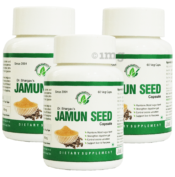 Dr.Bhargav’s Jamun Seed Veg Capsule (60 Each)