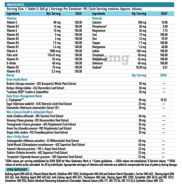 TrueBasics Advanced Multivit Men Tablet, Multivitamin for Men