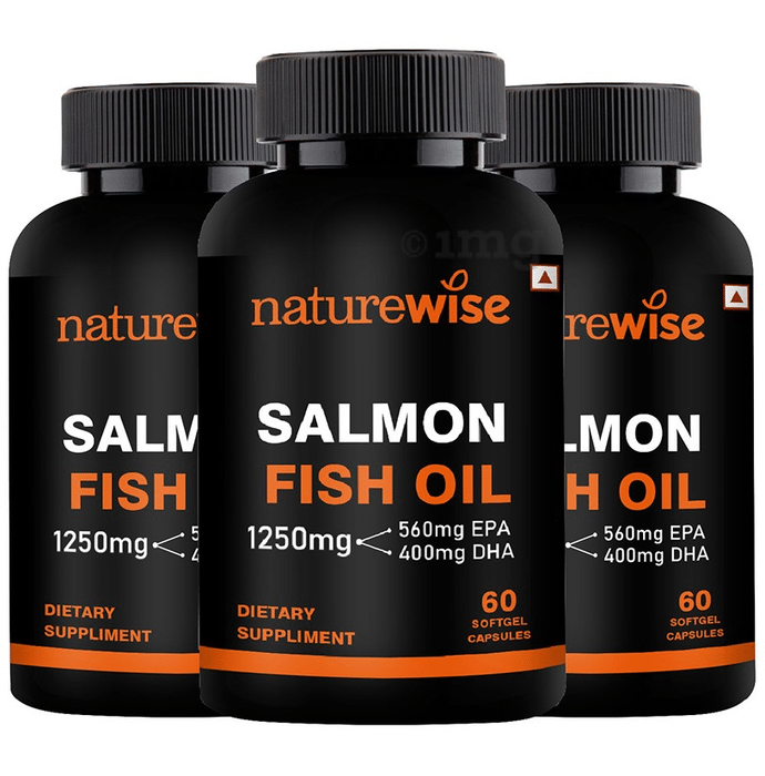 Naturewise Salmon Fish Oil 1250mg Softgel Capsule (60 Each)