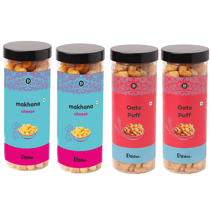 Dibha Cheese Makhana & 2 Oats Puff (100gm each)