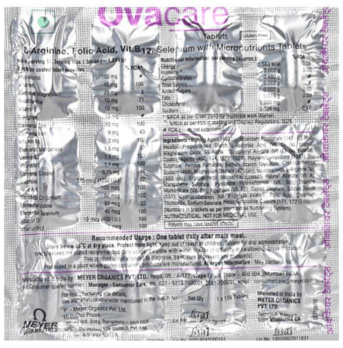 Ovacare Tablet Gluten Free