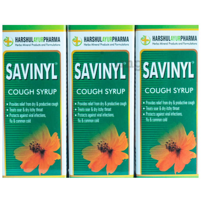 Harshul Ayur Pharma Savinyl Cough Syrup (100ml Each)