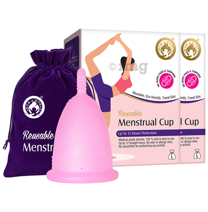Mom & World Reusable Menstrual Cup for Women Large