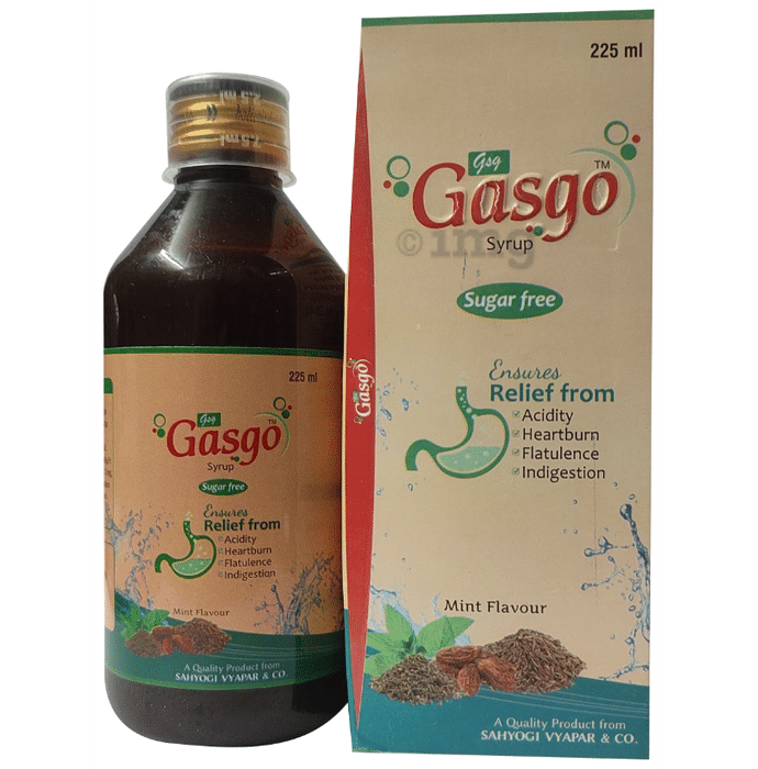 Gasgo Syrup (225ml Each) Mint Sugar Free