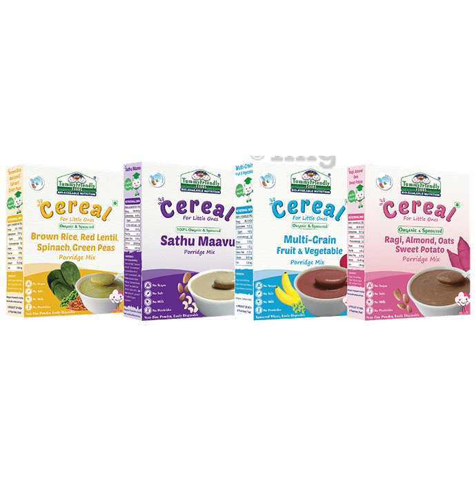 TummyFriendly Foods Stage 3 Cereal Porridge Mix (200gm Each) Assorted