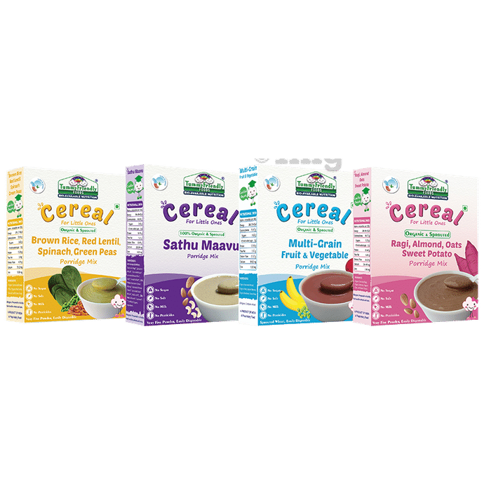 TummyFriendly Foods Stage 3 Cereal Porridge Mix (200gm Each) Assorted