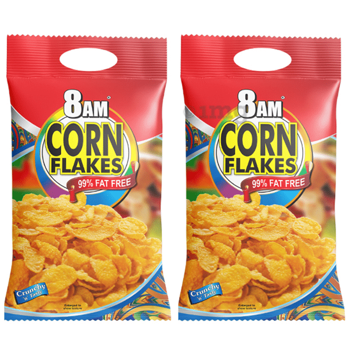 8AM Corn Flakes 99% Fat Free (500gm Each)