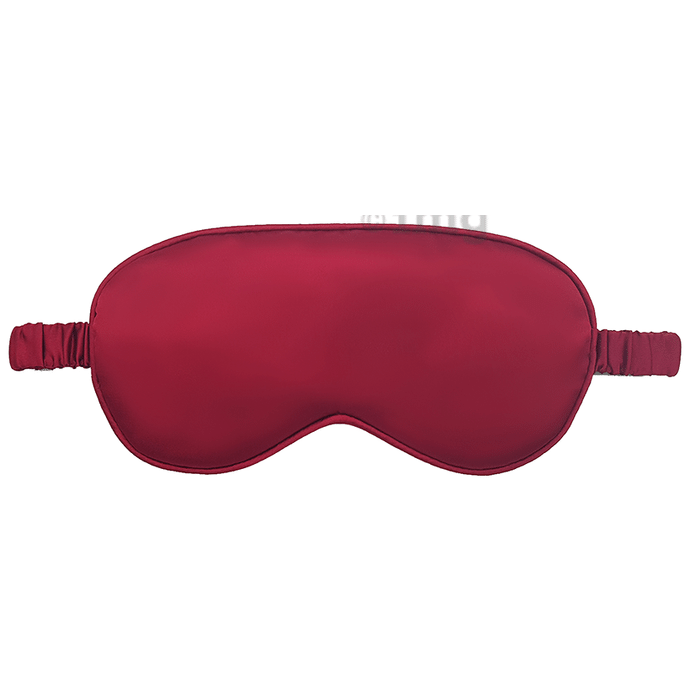 Jenna Sleeping Eye Mask for Insomnia, Meditation and Dark Circles Silk Plain Red