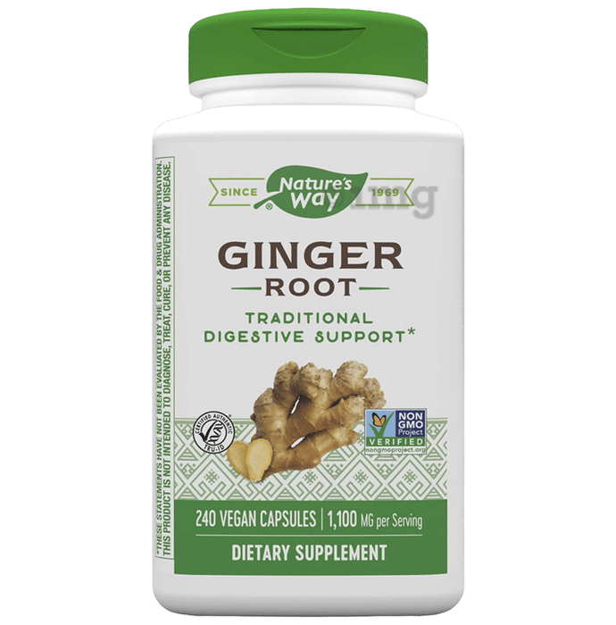 Nature's Way Ginger Root 1100mg Vegan Capsules