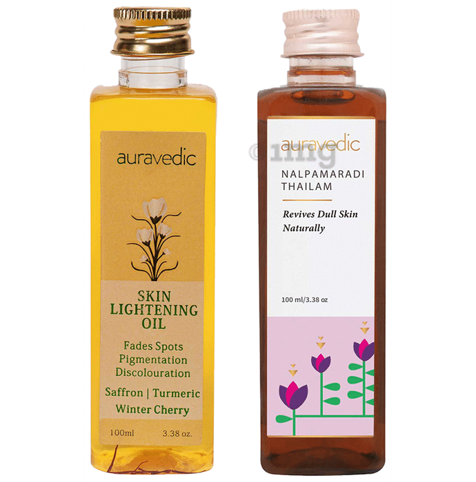 Auravedic Combo Pack of Nalpamaradi Thailam & Skin Lightening Oil (100ml Each)
