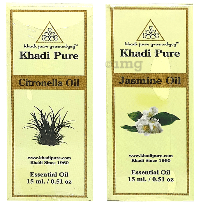 Khadi Pure Combo Pack of Citronella Oil & Jasmine Oil (15ml Each)