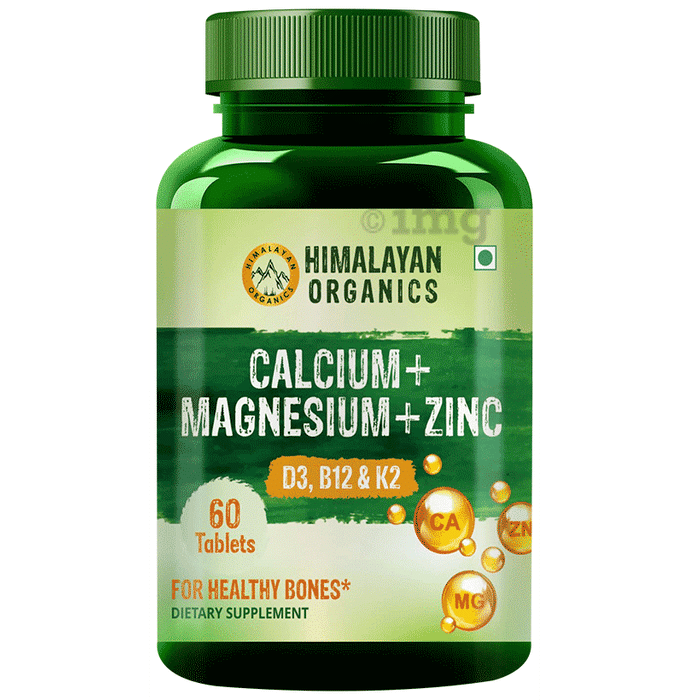 Himalayan Organics Calcium Magnesium Zinc Vitamin D3 & B12 Tablet