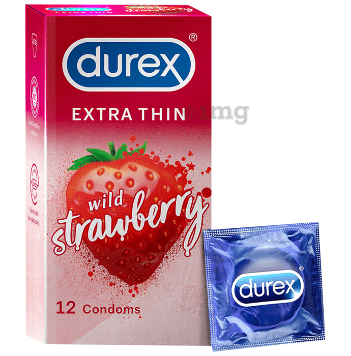 Durex Extra Thin Condom Strawberry