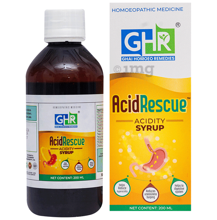 Ghai Homoeo Remedies Acid Rescue Acidity Syrup