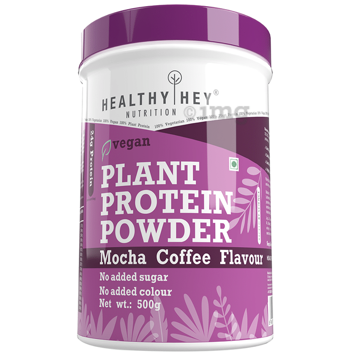 HealthyHey Nutrition Vegan Plant Protein Powder Mocha Coffee