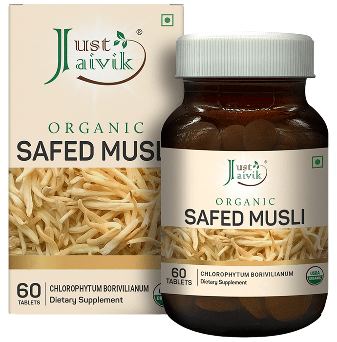 Just Jaivik Organic Safed Musli Tablet