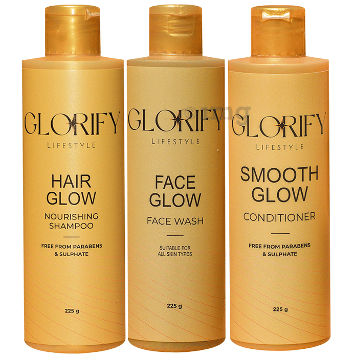Glorify Lifestyle Combo Pack of Hair Glow Nourishing Shampoo ,Smooth