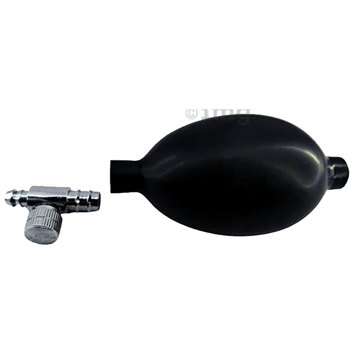 Bos Medicare Surgical Rubber Manual BP Bulb with Metal Valve  Black