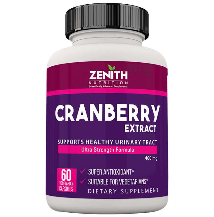 Zenith Nutrition Cranberry Extract 400mg Vegetarian Capsule