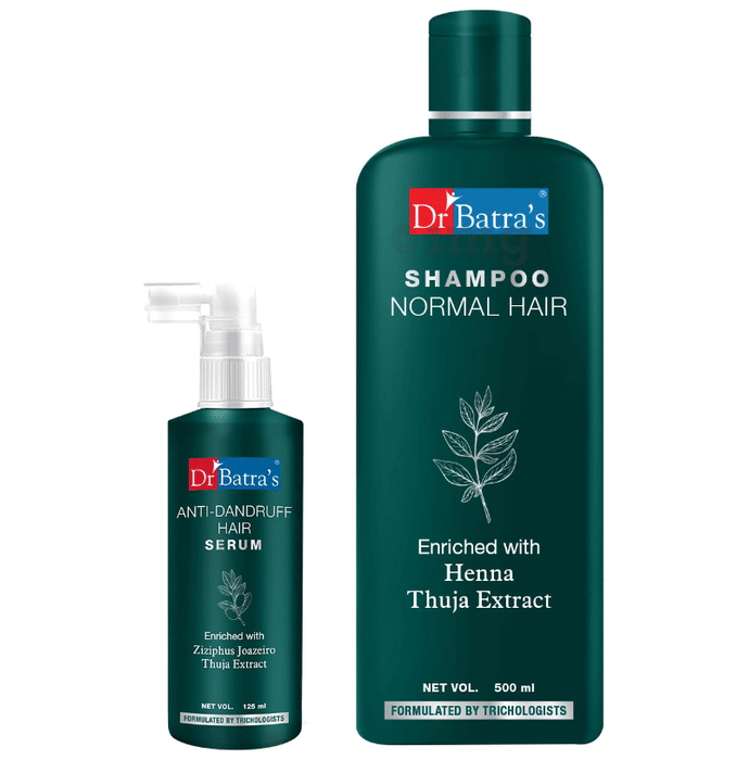 Dr Batra's Combo Pack of Anti-Dandruff Hair Serum 125ml and Shampoo 500ml