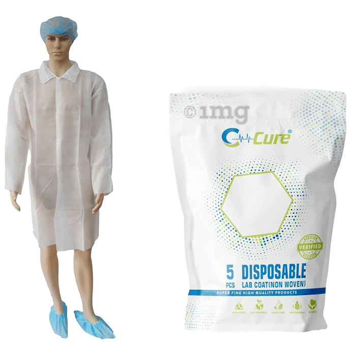 C Cure Disposable Lab Coat White Free Size