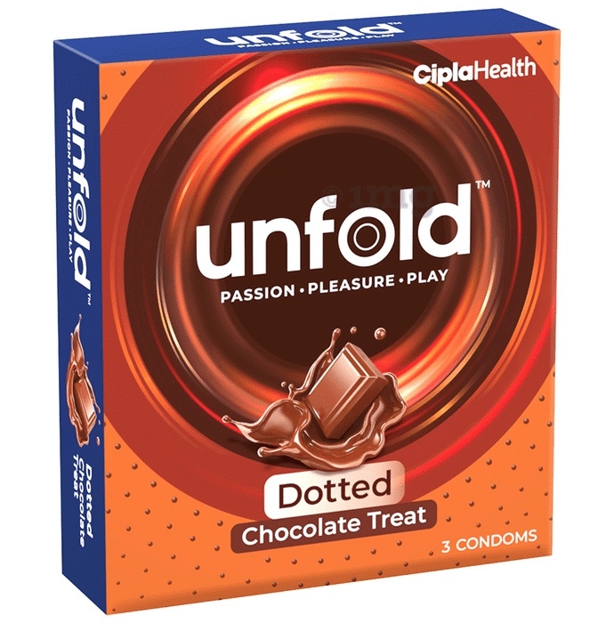 Unfold Dotted Chocolate Treat Condom