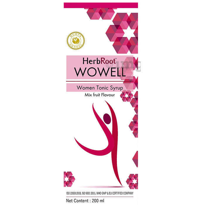 Surya Herbal HerbRoot Wowell Women Tonic Syrup (200ml Each) Mix Fruit