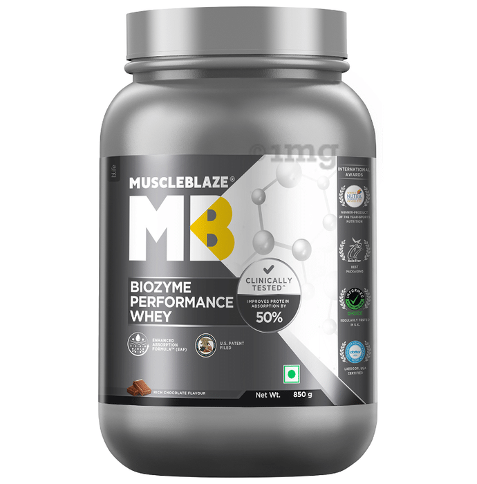 MuscleBlaze MuscleBlaze Biozyme Performance Whey Protein | For Muscle Gain | Improves Protein Absorption | Nutrition Care Powder Rich Chocolate
