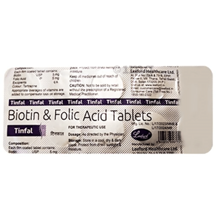 Tinfal 10 Tablet For Nutritional Deficiency: Buy strip of 10 tablets at  best price in India | 1mg