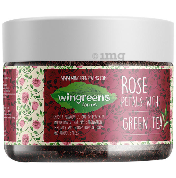 Wingreens Farms Rose Petals with Green Tea