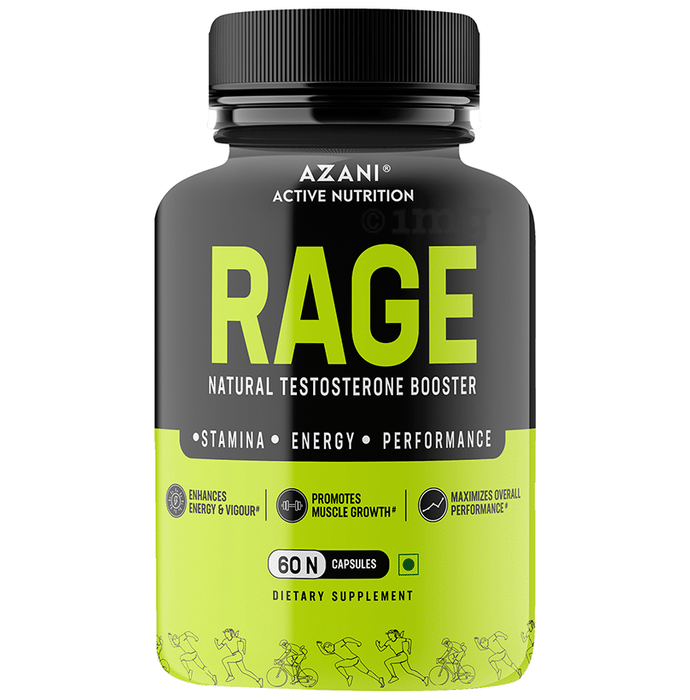 Azani Active Nutrition Rage Natural Testosterone Booster Capsule