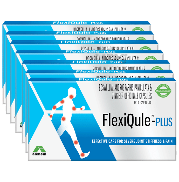 Flexiqule Plus Capsule | Effective Care For Severe Joint Stiffness and Pain (10 Each)