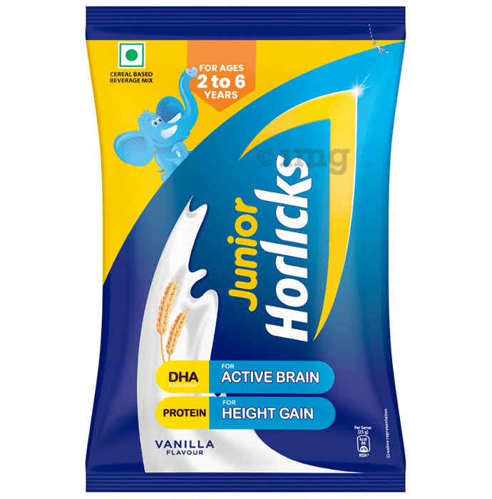 Horlicks Junior| For Kids' Active Brain & Height Gain | Flavour Vanilla