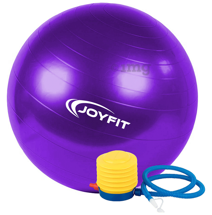 Joyfit Yoga Ball with Inflation Pump Purple Medium