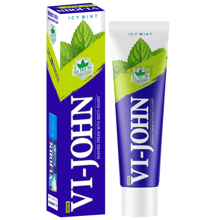 Vi-John Shaving Cream with Tea Tree Oil and Bacti Guard Icy Mint