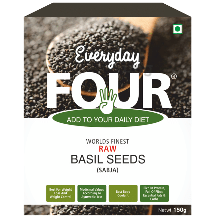 Everyday Four Raw Basil Seeds (150gm Each)