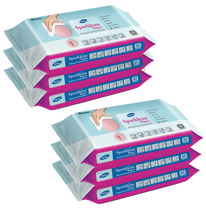 Dignity Sparklean Multipurpose Surface Disinfectant Wipes (50 Each)