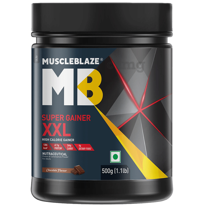 MuscleBlaze Super Gainer XXL for Muscle Growth | No Added Sugar | Chocolate