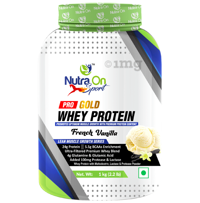 Nutra On Sport Pro Gold Whey Protein Powder French Vanilla