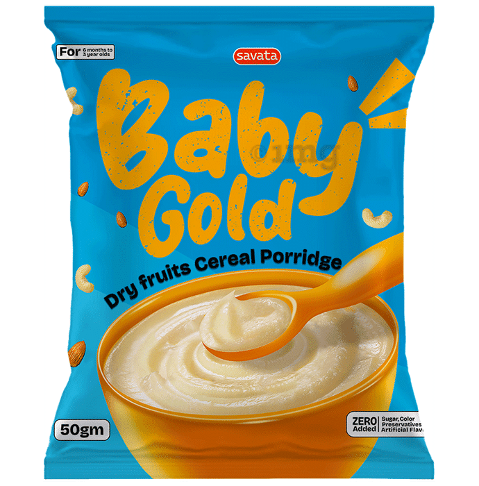 Baby Gold Dry Fruits Cereal Porridge (50gm Each) Zero Added Sugar