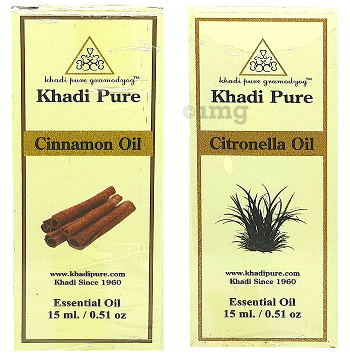 Khadi Pure Combo Pack of Cinnamon Oil & Citronella Oil (15ml Each)