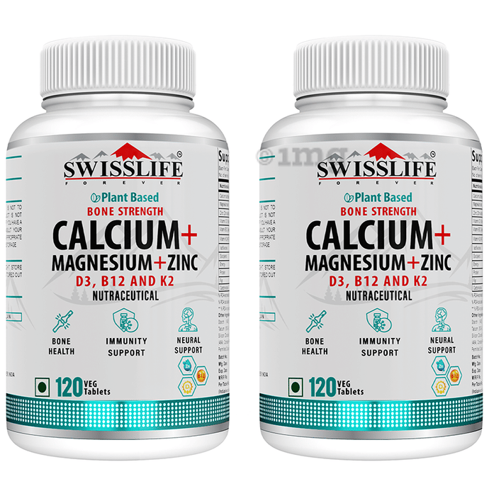 SWISSLIFE FOREVER Calcium+Magnesium+Zinc Veg Tablet (120 Each) Buy